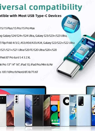 9D Bass Stereo Type C&3.5mm Headphones Volume Control Headset With HD