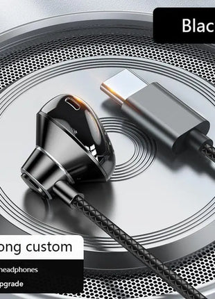 9D Bass Stereo Type C&3.5mm Headphones Volume Control Headset With HD