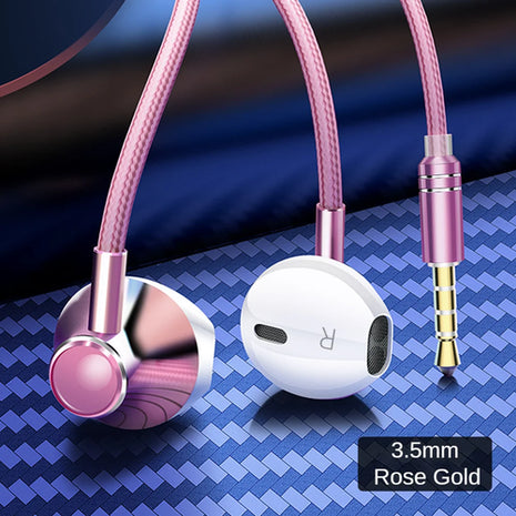 9D Bass Stereo Type C&3.5mm Headphones Volume Control Headset With HD