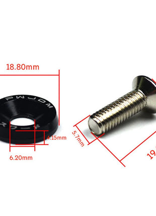 EAFC 10PCS M6x20 Car Styling Universal Modification JDM  Hexagonal