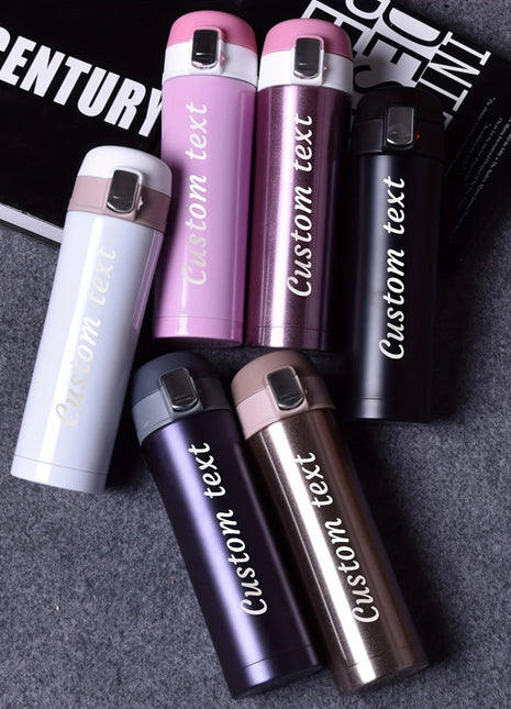 Personalized Laser Engraved Name Insulated Bottle with Lock Lid