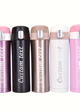 Personalized Laser Engraved Name Insulated Bottle with Lock Lid