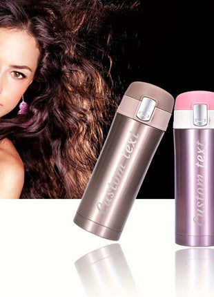 Personalized Laser Engraved Name Insulated Bottle with Lock Lid