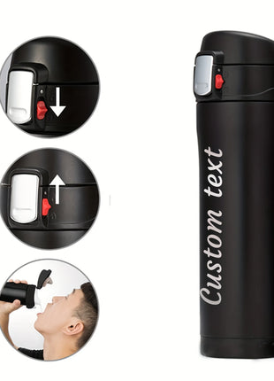 Personalized Laser Engraved Name Insulated Bottle with Lock Lid