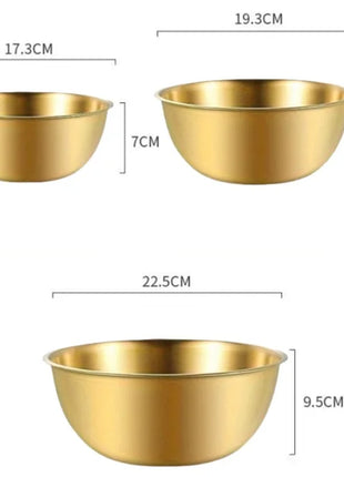 1-3 Stainless Steel Bowl Set with Scale for Cooking Baking Food