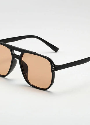 Women Men Square Sun Glasses Retro Polygon Sunglasses Female Black
