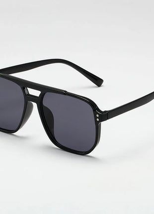 Women Men Square Sun Glasses Retro Polygon Sunglasses Female Black