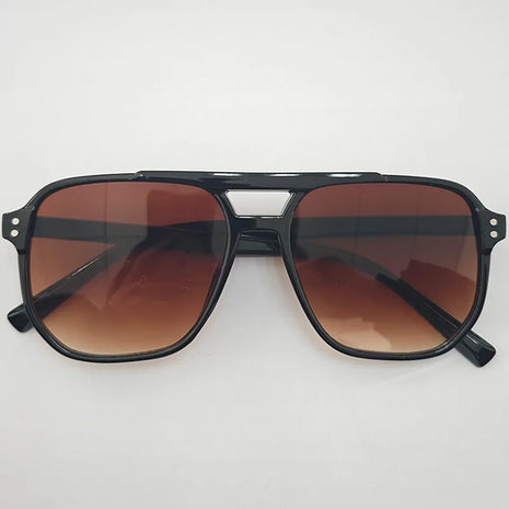 Women Men Square Sun Glasses Retro Polygon Sunglasses Female Black
