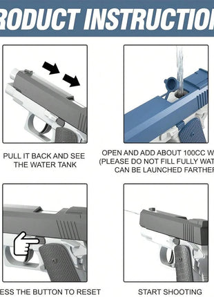 M1911 Water Guns Pistol Toy Squirt Guns, Summer Pool Beach Shooting