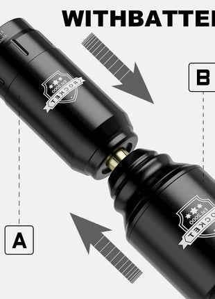 Professional Mini Rocket Tattoo Machine Set Japan Motor Wireless