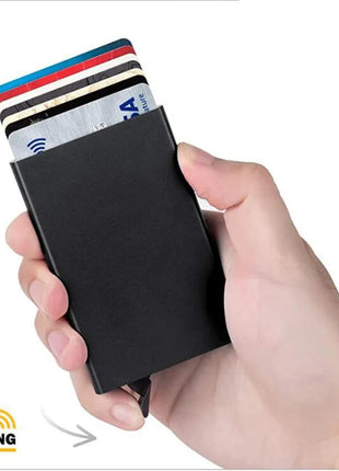 Rfid Smart Wallet Card Holder Metal Thin Slim Men Women Wallets Pop Up