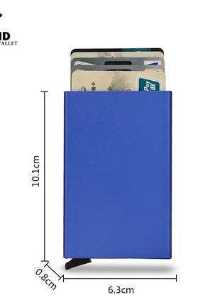 Rfid Smart Wallet Card Holder Metal Thin Slim Men Women Wallets Pop Up