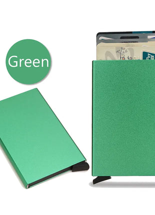 Rfid Smart Wallet Card Holder Metal Thin Slim Men Women Wallets Pop Up