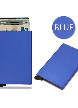 Rfid Smart Wallet Card Holder Metal Thin Slim Men Women Wallets Pop Up