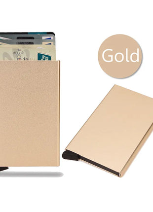 Rfid Smart Wallet Card Holder Metal Thin Slim Men Women Wallets Pop Up