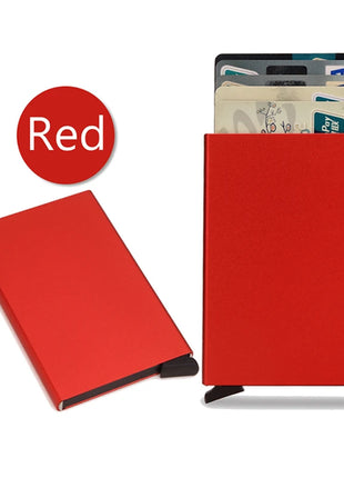 Rfid Smart Wallet Card Holder Metal Thin Slim Men Women Wallets Pop Up