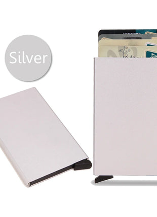 Rfid Smart Wallet Card Holder Metal Thin Slim Men Women Wallets Pop Up