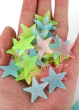 100Pcs/Set Stars Luminous Wall Stickers Glow In The Dark For Kids Baby