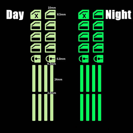18 pcs/set Luminous Automobile Interior Stickers Universal Car Windows