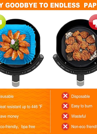 Air Fryer Silicone Liners Pot,Airfryer Basket Cooking Gadgets