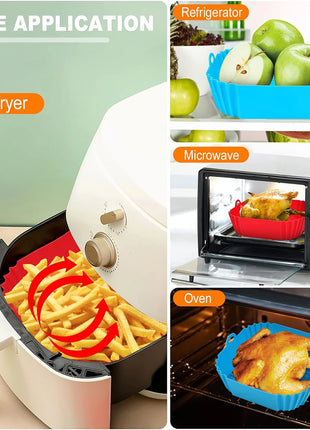 Air Fryer Silicone Liners Pot,Airfryer Basket Cooking Gadgets