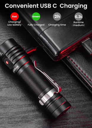 Sofirn SC18 1800lm EDC Flashlight USB C Rechargeable SST40 LED 18650