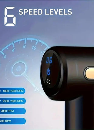 Mini Massage Gun Muscle Massager With 6 Speeds Type-C Charging