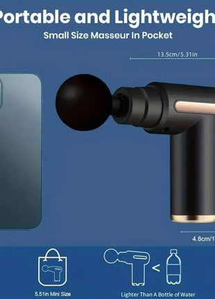 Mini Massage Gun Muscle Massager With 6 Speeds Type-C Charging