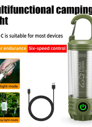 Multi Functional Outdoor LED Camping Lights Rechargeable Flashlights