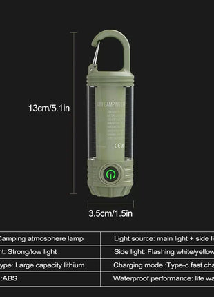 Multi Functional Outdoor LED Camping Lights Rechargeable Flashlights