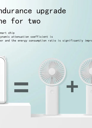Portable Folding Electric Fan 3-in-1 Mini Handheld Cooling Fan