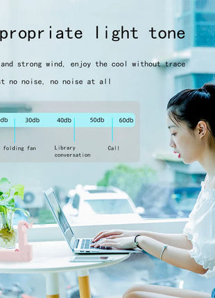 Portable Folding Electric Fan 3-in-1 Mini Handheld Cooling Fan