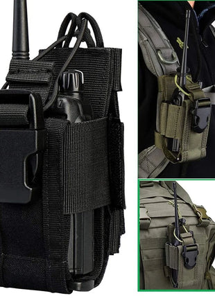 Tactical Molle Radio Pouch Walkie Talkie Holster Nylon Waist Pack Belt