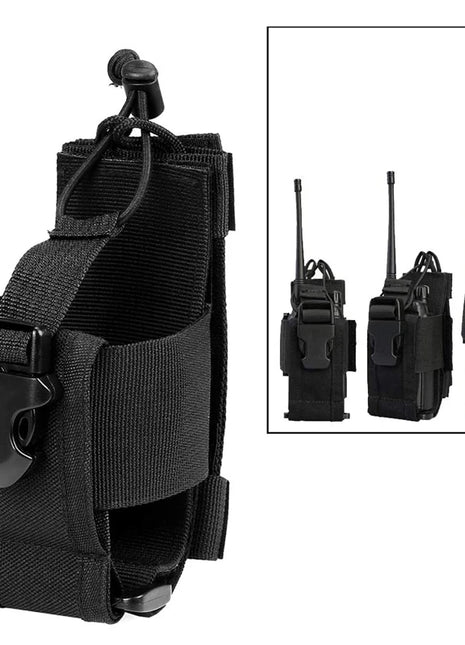 Tactical Molle Radio Pouch Walkie Talkie Holster Nylon Waist Pack Belt