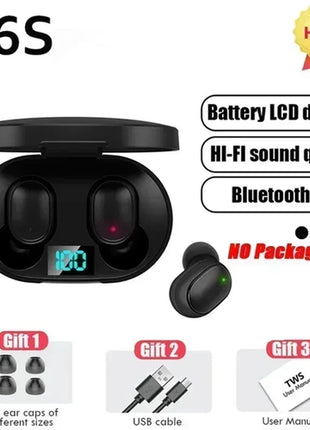 TWS E6S Fone Bluetooth Earphones Wireless Bluetooth Headset Noise