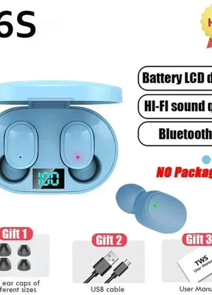 TWS E6S Fone Bluetooth Earphones Wireless Bluetooth Headset Noise