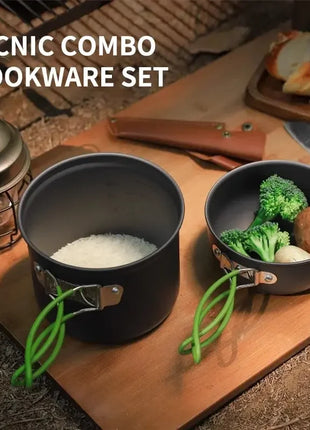 Ultralight Camping Cooking Utensils Outdoor Tableware Pot Set Hiking