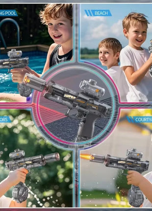 Electric water gun with nozzle flame muzzle automatic spray gun remote