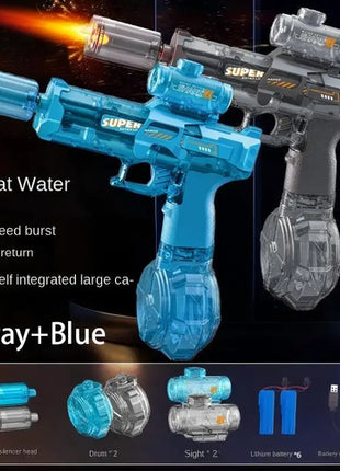 Electric water gun with nozzle flame muzzle automatic spray gun remote
