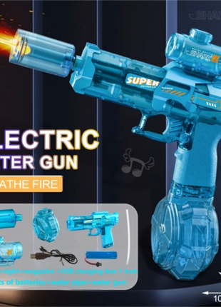 Electric water gun with nozzle flame muzzle automatic spray gun remote