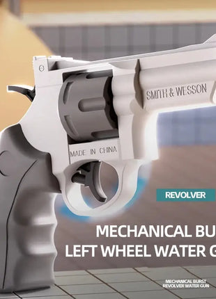 1PCS Summer Water Gun Toy Mechanical Continuous Revolver Water Gun