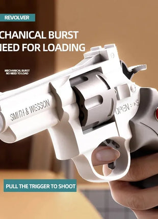 1PCS Summer Water Gun Toy Mechanical Continuous Revolver Water Gun