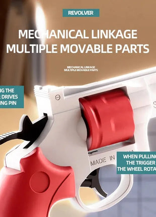 1PCS Summer Water Gun Toy Mechanical Continuous Revolver Water Gun