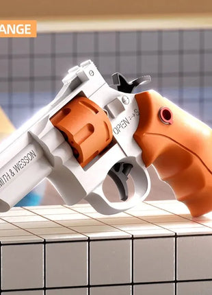 1PCS Summer Water Gun Toy Mechanical Continuous Revolver Water Gun