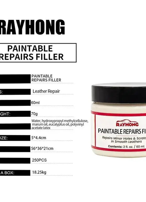 PU Leather Repair Cream for Furniture Sofa Car Seat Shoe Color