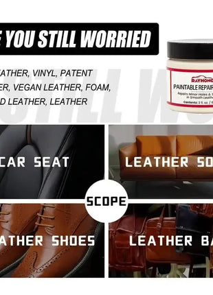 PU Leather Repair Cream for Furniture Sofa Car Seat Shoe Color
