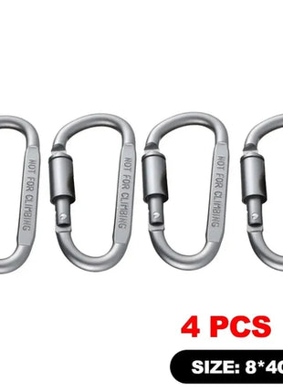 6pcs Carabiner Set For Key Camping Survival EDC Outdoor Keychain Clip