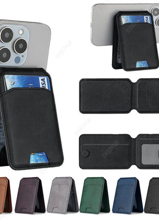 Card Wallet Phone Stand PU Leather Magnetic Card Holder  Phone Cases