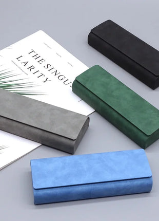 Hard-shell Spectacle Case Men Women Glasses Case PU Leather Portable