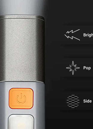 Strong Lighting ABS Flashlamp USB Charging Portable Outdoor Small